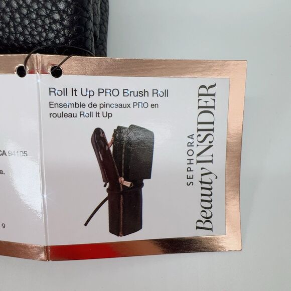 Sephora Roll It Up Pro Makeup Brush Zip Convertible Faux Leather Travel Bag NWT - Picture 8 of 9